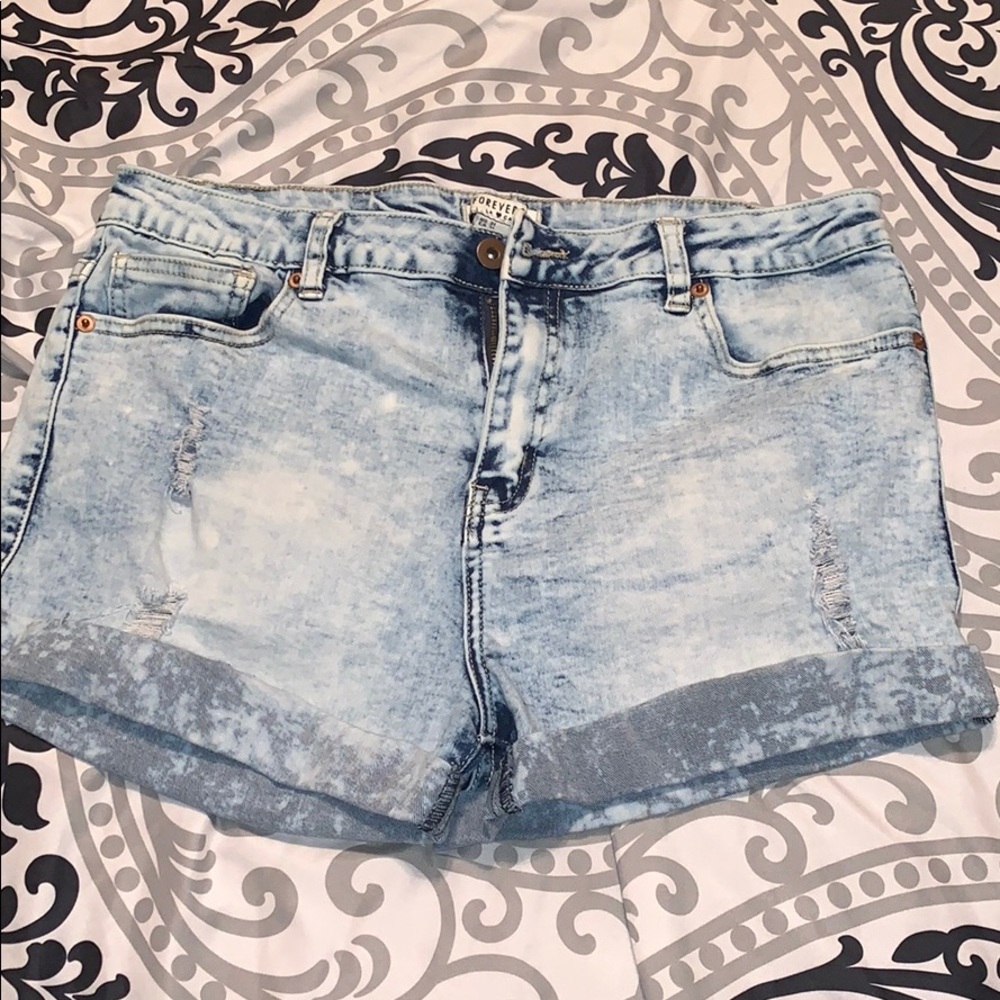 Acid Washed Jean Shorts